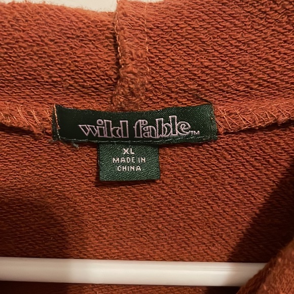 Orange Cropped Long Sleeve Hoodie - Picture 3 of 4